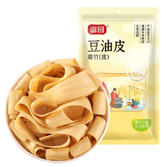 【中國直郵】 富昌 南北乾貨 大豆油皮150g 手工製作油豆皮 腐竹皮 乾豆腐皮火鍋食材