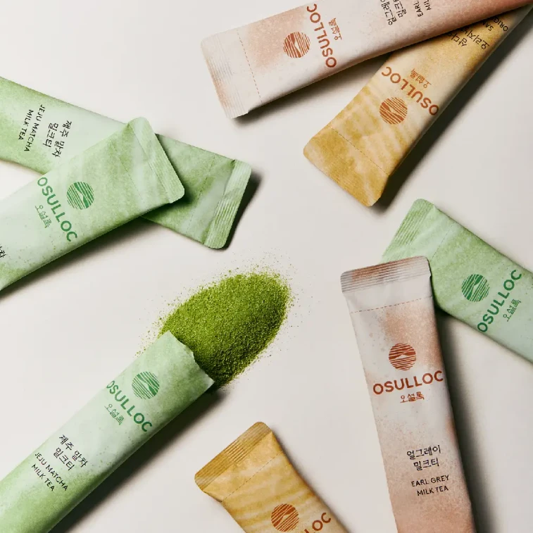 【Expédition directe de Corée】 Corée Osulloc Lait de thé vert matcha 5 sachets 3