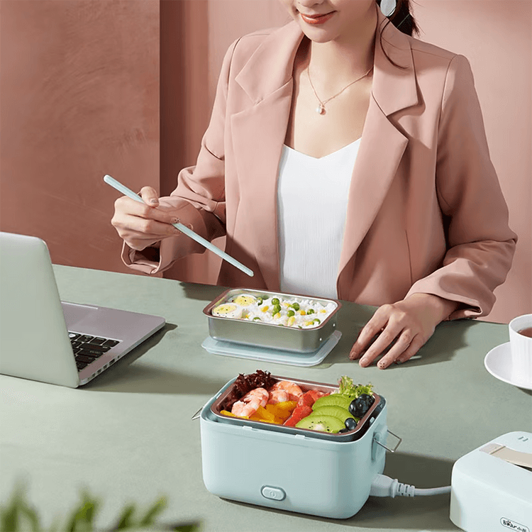 1.5L Electric Lunch Box Portable Rice Cooker Heating Bento Box