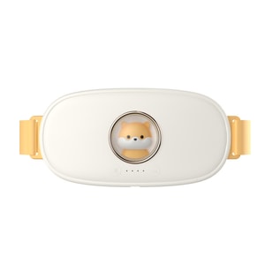 【中國直郵】 慕向 太空艙暖宮帶女生經期按摩器大姨媽肚子疼熱敷護腰部暖宮腰帶 象牙白