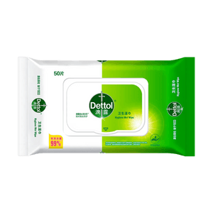항균 물티슈 50매입 또는 데톨 항균 클리닝 물티슈 50매입