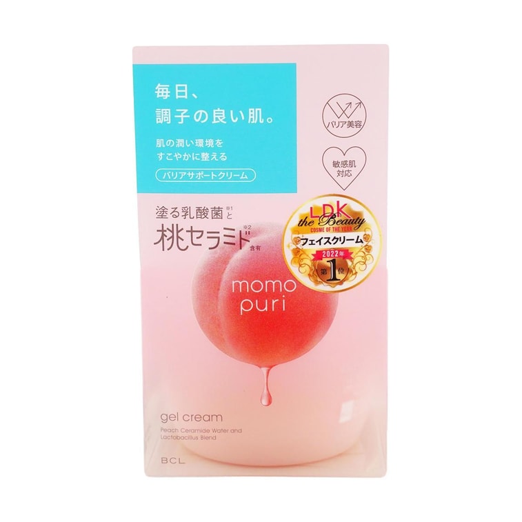 日本BCL MOMOPURI保湿屏障修护啫喱面霜 乳酸菌神经酰胺 80g 保湿弹润 换季泛红改善 刷酸修复【日系断货王·LDK金奖面霜】 5