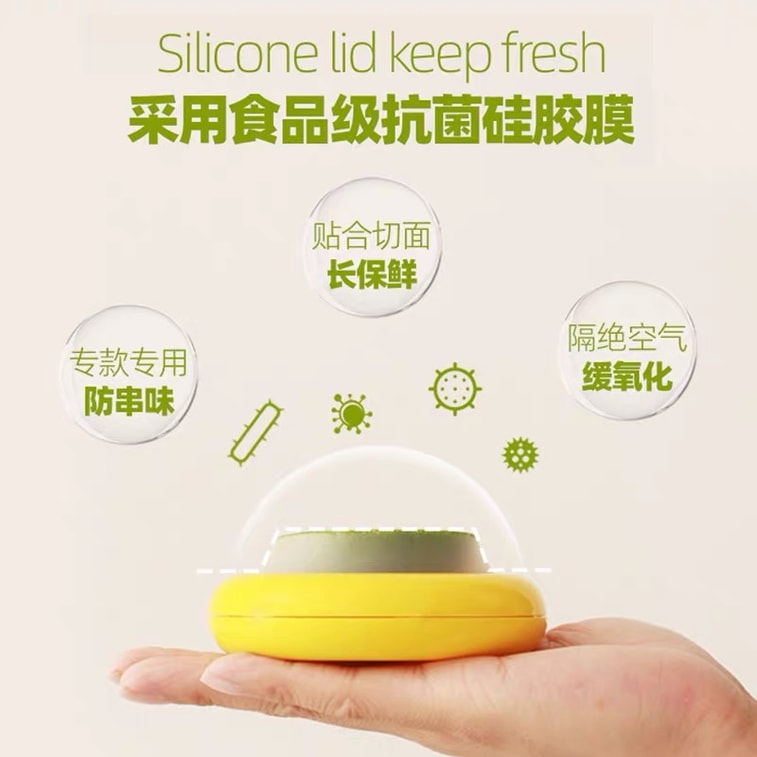 Fruit Preservation Box Thin Film Sealing Cover Refrigerator Storage Avocado Lemon Vegetable Preservation Box Green 1 4