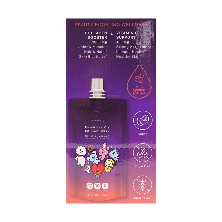 EVERYDAZE with BT21: Essential C’s Konjac Jelly – Lychee, 10pcs 8