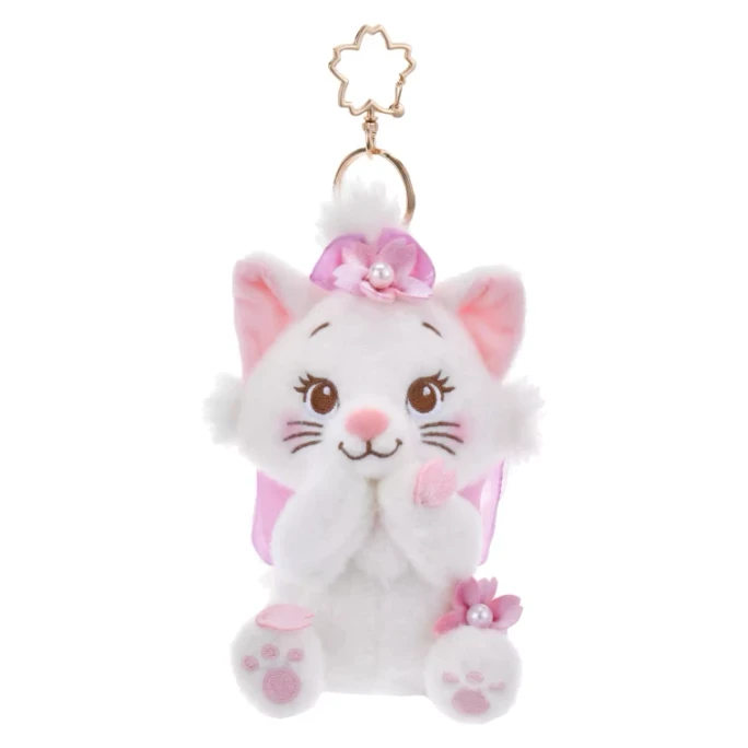 Tokyo Disney 2025 Sakura Limited Plush Doll Pendant Marie Cat 15.5×10×11.5cm