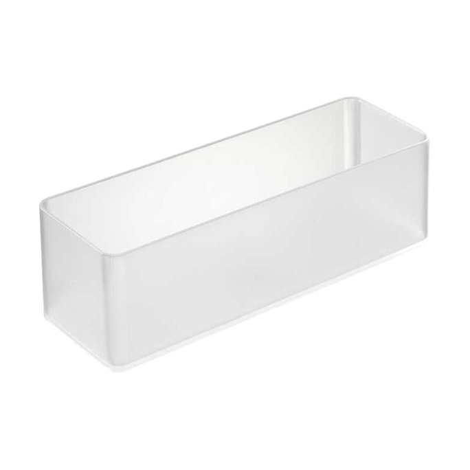 日本YAMAZAKI HOME 可叠放透明收纳盒 2件套 8×24×7.2cm