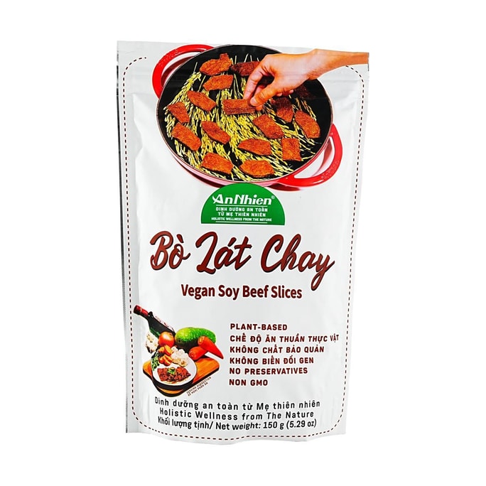 Vegan Soy Beef Slices , Bo Lat Chay , 5.29 oz 【Plant- Based, NON GMO】【Vegetarian】