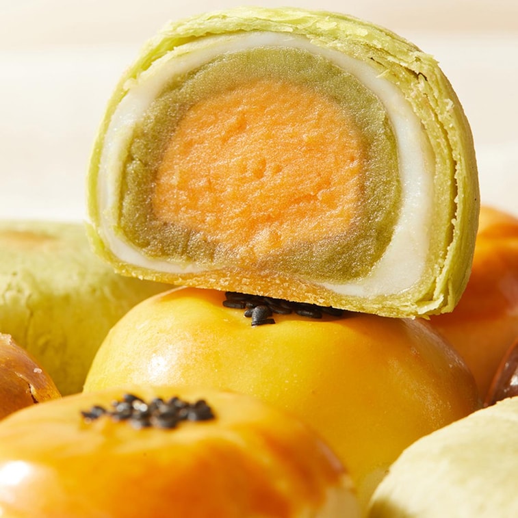 Matcha, Red Bean & Purple Sweet Potato Egg Yolk Pastry Mid-Autumn Reunion Gift Box 23.28oz 12 Pieces 【Mid-Autumn Gift Box】 5
