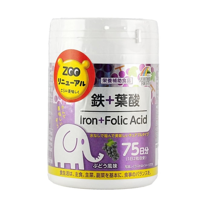 ユニマット リケンズー 鉄・葉酸チュアブル錠 吸収しやすい大人のデイリーケア 150錠