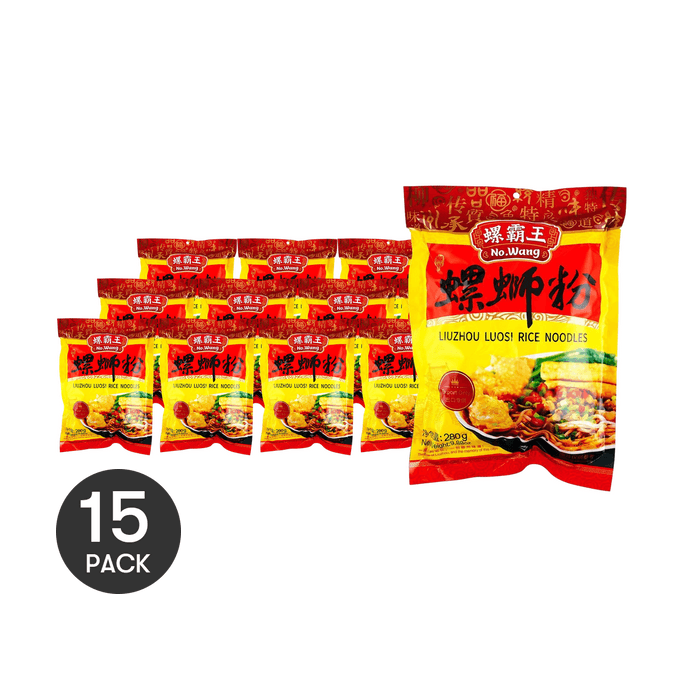 Luo Si Fen Chinese River Snail Rice Noodles - Flavorful, Spicy, Savory, 9.88oz *15【15 Packs】