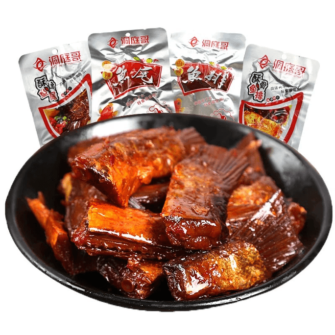 【中國直郵】 洞庭哥 香辣【 魚尾】 麻辣零食小吃休閒食品下酒15g*1包 15 克