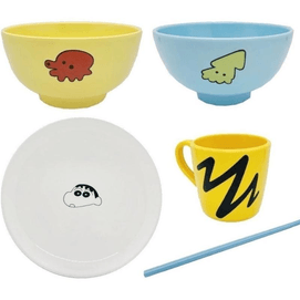 【中国直邮】 蜡笔小新 同款 餐具套装陶瓷碗四件套 30cm*1盒