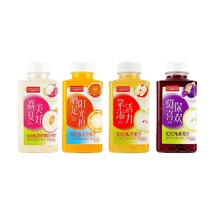 Orange Juice+Grape Juice+Apple Juice+Lychee Lemon Juice,11.8 fl oz*4【4 Combo Packs】【0 White Sugar 0 Fat Low Calories】