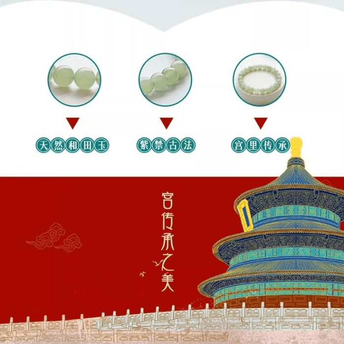 Palace Shangxin 和田玉手串 精選青海老坑冰種水深冰清 約6mm 3