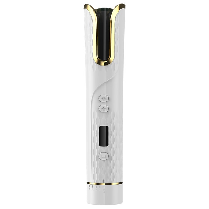 中國直郵 Coopever 電動捲髮器無線捲髮棒便攜式美髮器 USB充電 全自動旋轉造型 白色