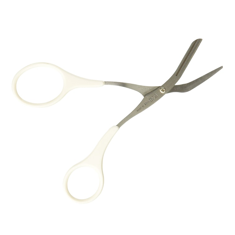 日本KAI貝印 不鏽鋼修眉剪刀 付雙邊梳 1件入 3