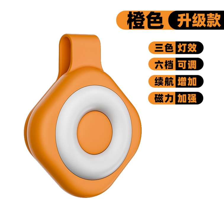 【中国直送】Jingyajia X字型マグネット式補助ライト、屋外用高輝度ポータブルミニ懐中電灯、写真撮影およびライブストリーミング用LED補助ライト、オレンジ、1個 6
