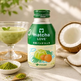 日本ITO EN伊藤园 MATCHA LOVE 抹茶意式奶冻风味椰奶果冻饮料 270g【摇摇果冻饮】