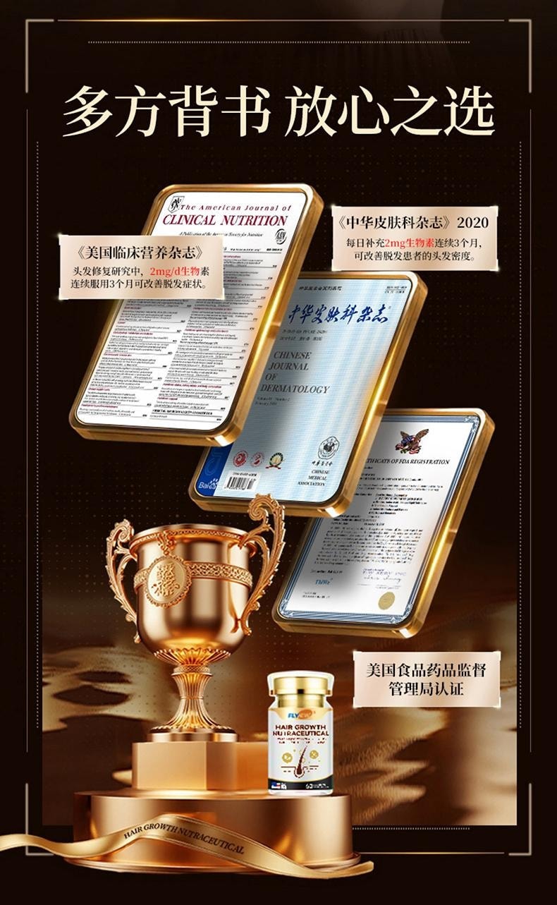 美國 Flynew 生髮膠囊 60粒/瓶/盒 生髮防脫 激活毛囊