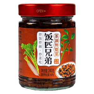 【中国直邮】 饭匹兄弟湖南特产农家湘西茶油外婆菜下饭菜拌饭酱香辣咸菜240g*1瓶