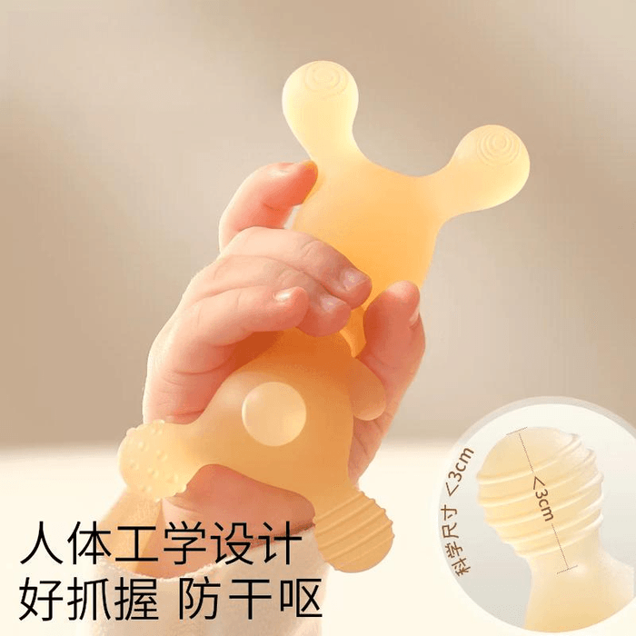 Gum Baby Teething Silicone Toy Baby Molar Stick Bite Glue Nano Silver 10*6cm*1 Piece 3