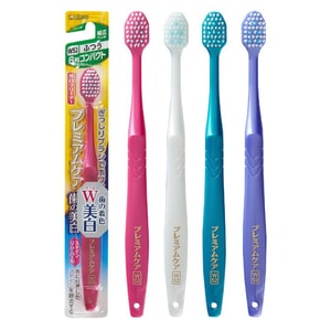 Premium Care Toothbrush 6 row #W52 Medium Hair Whitening Toothbrush #Random Colour 1pc