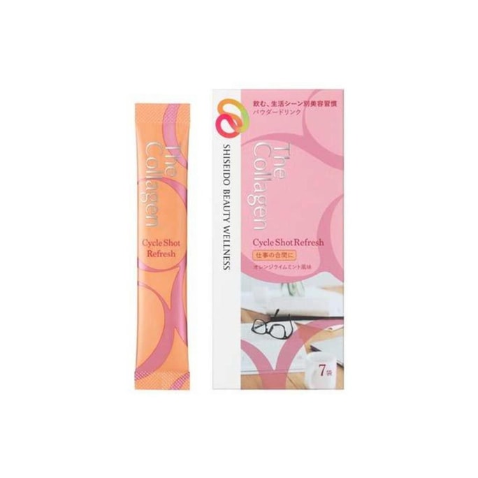 SHISEIDO The Collagen Powder Cycle Shot Refresh Mint Citrus Flavor 7pcs