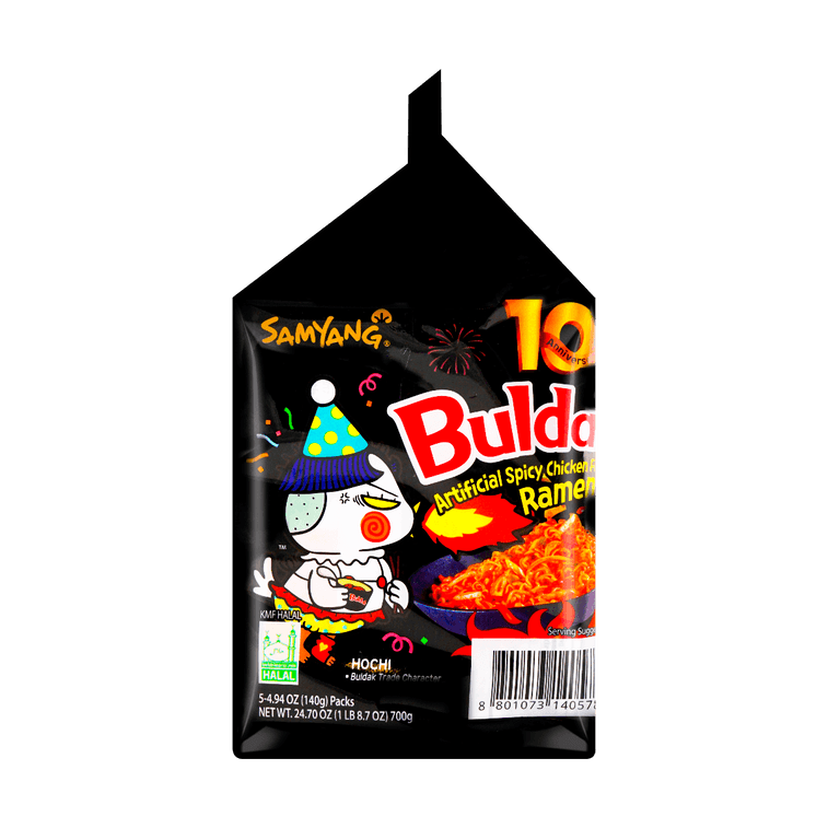 Korean Buldak Noodles Stir-Fried Ramen - Hot Chicken Flavor, 4.94 oz*5 ,24.7 oz【Trending on TikTok】【Packaging May Vary】 11