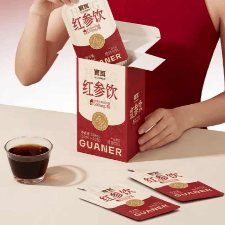 【中国直邮】 官耳 红参饮红枣枸杞每日一袋气色红润滋补 500ml*1盒 3