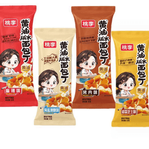 【中国直邮】 桃李 【混合口味】碱水面包丁 35g*10包