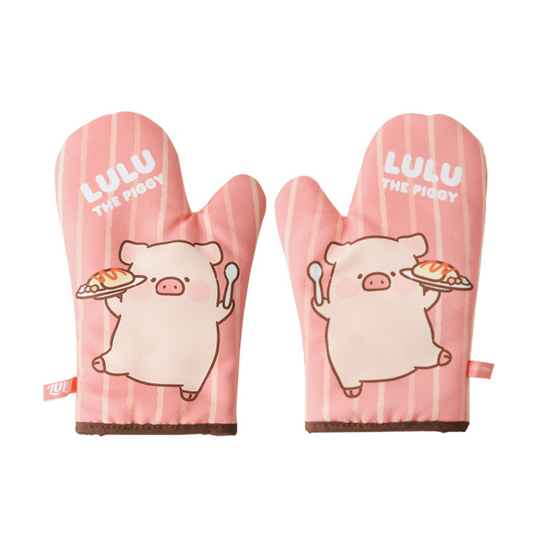 lulu Pig 공동 브랜드 베이킹 장갑 화상 방지 보온 장갑 한 켤레 Dry Rice Pig 3
