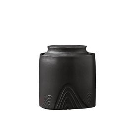 Yipin Qiantang Ceramic Tea Jar Premium Household Storage Tea Jar Zen Black 11 * 12.5cm