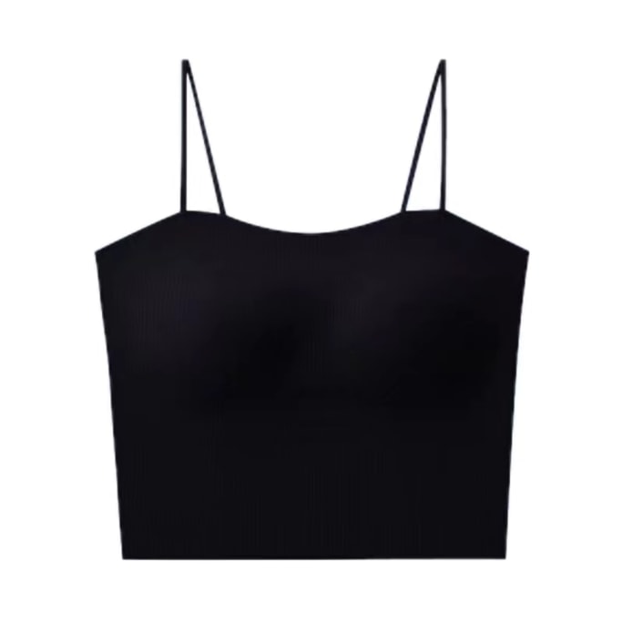 Cami Bra Thin Immobilization Anti-Sag Boob Tube Top-Black M Size 1Pc