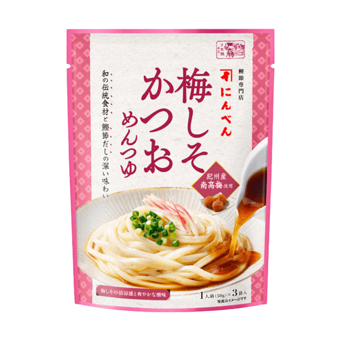 Ume Shiso Bonito Noodle Dipping Sauce Somen Tsuyu 50g × 3
