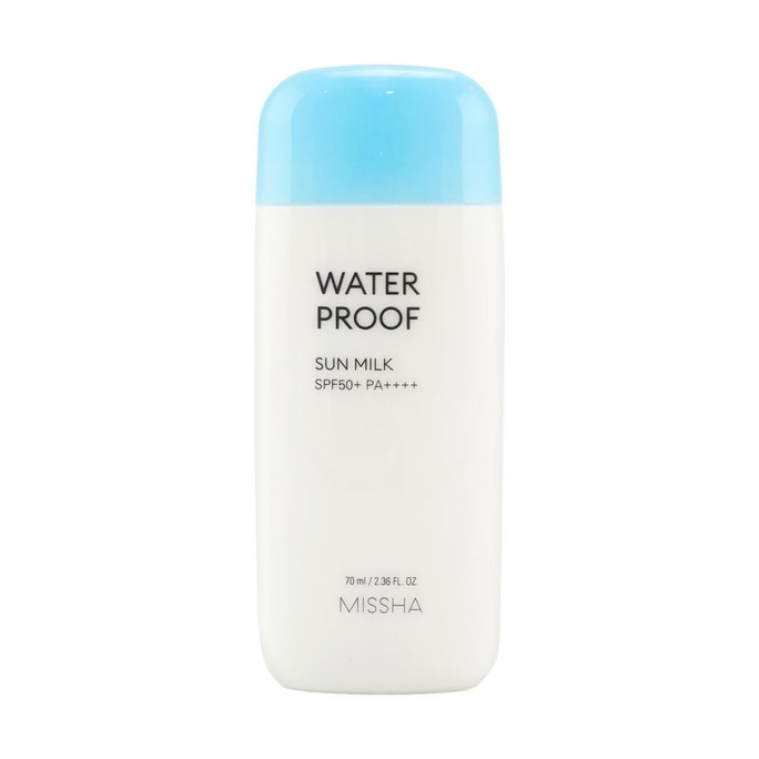 All Around Safe Block Water Proof Sun Milk, SPF50+ / PA++++, 2.36 fl.oz. - Long Lasting & Lightweight & Soothing