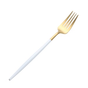 Western Tableware Cutlery Folks White Gold 1 Piece