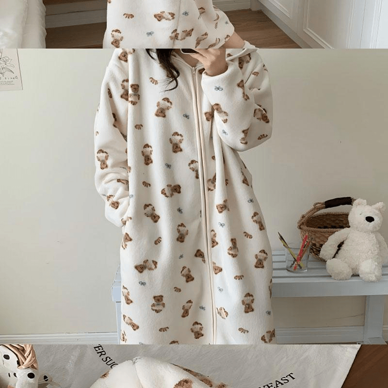 【中國直郵】 Lullabuy 泰迪熊抱抱睡衣居家服