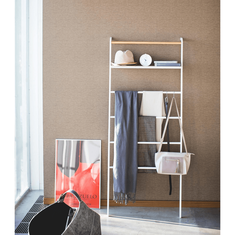 Leaning Storage Ladder With Shelf (63 H) - Steel Black 4