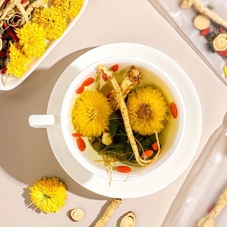 【Direct Mail from China】 Sifanda Ginseng Chrysanthemum & Wolfberry Tea 50g (5g×10p) - Natural Ingredient Blend Nouris 8