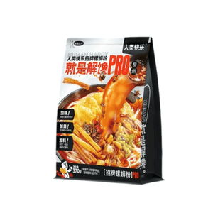 【中国直邮】 人类快乐 油葱螺肉螺蛳粉加辣加臭柳州特产夜宵370g*1袋