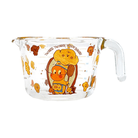 川島屋 星星人玻璃子 刻度量杯 泰迪餅乾星星人 500ml