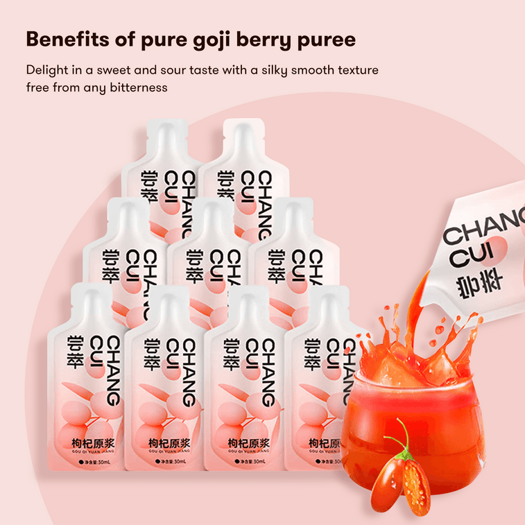 杞里香尝萃 宁夏原产 无添加蔗糖 鲜榨红枸杞原浆 便携袋装 护肝明目 缓解疲劳 10袋入 4