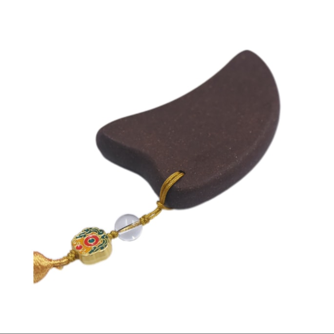 [라이프스타일 필수품] 마오산푸리 천연 허브 향 괄사판 - 경혈 마사지 및 막힌 혈자리 풀어주기에 사용 - 가볍고 휴대하기 편리함 - 1개