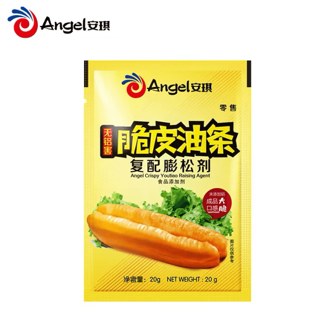 엔젤 크리스피 프라이드 도우 스틱 복합 팽창제, 알루미늄 무첨가, 가정용으로 빠르게 튀겨지는 크리스피 프라이드 도우 스틱, 20g*5개