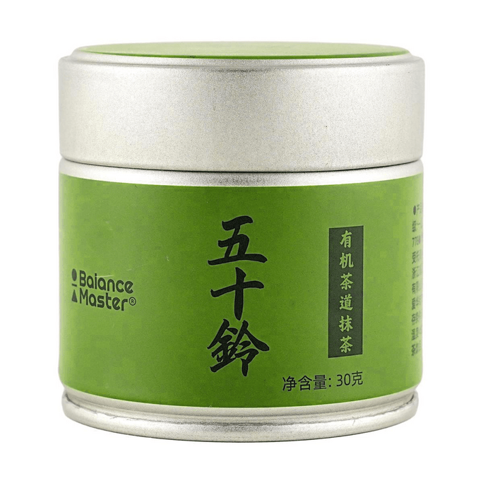 BALANCE MASTER均衡大师 五十铃 有机抹茶粉 30g【高于国标一级 茶道级薄茶】【0添加】【适用直饮拿铁烘焙甜品】