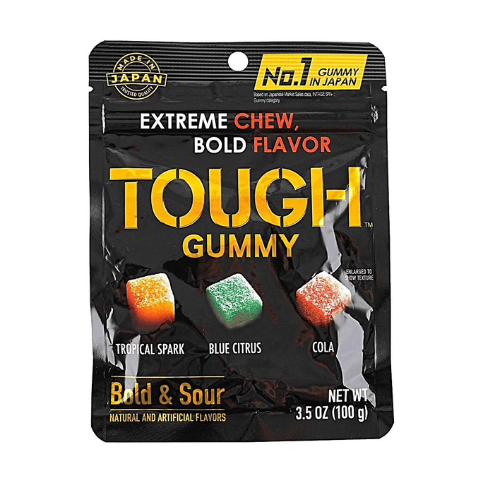 タフ グミキャンディ、トロピカルスパーク＆ブルーシトラス＆コーラ、3.5 oz【ボールド＆サワートリプルミックス】