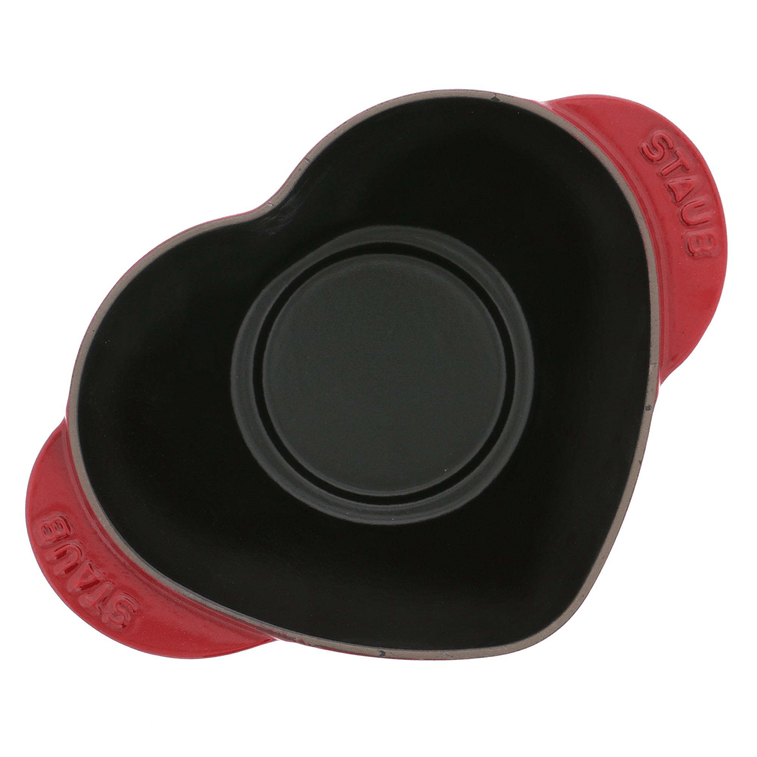 法国 Staub 珐宝 铸铁锅 1.75夸脱爱心锅 - 樱桃红 5