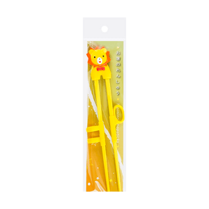 Japanese Style 8.5”L Kid Plastic Training Chopsticks 1 Pair #Lion