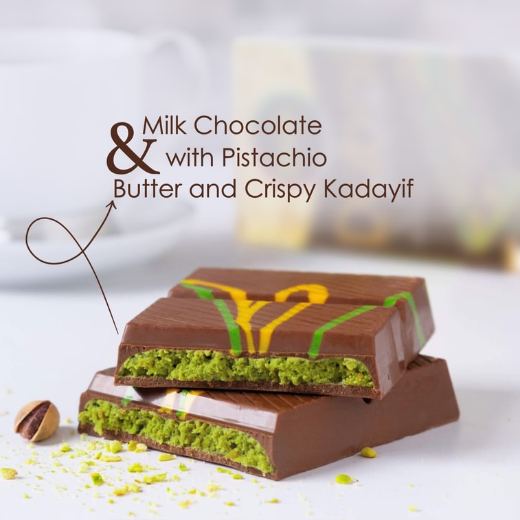 【土耳其直邮】 土耳其 Dolcella-Turkey 迪拜牛奶巧克力 开心果酱夹心酥丝 200克 3