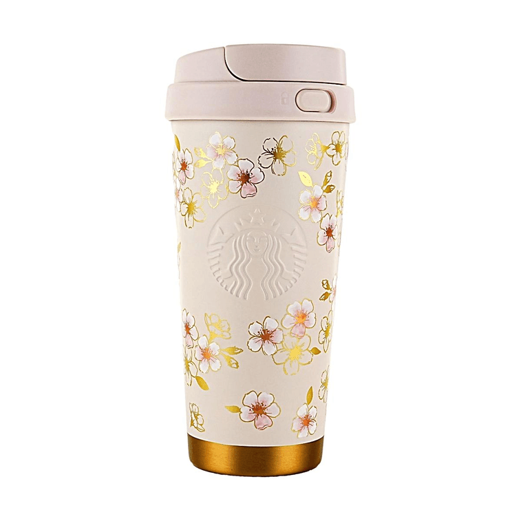 SAKURA2026 ステンレス製テイクアウトボトル、ピンクベージュ＆ゴールド 473ml 4